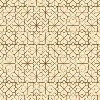 Background with seamless pattern in islamic style vector