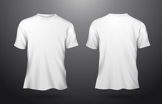 White 3D T-Shirt Mockup vector