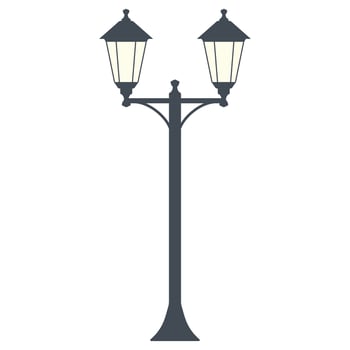 Street lighting. Flat vector icon