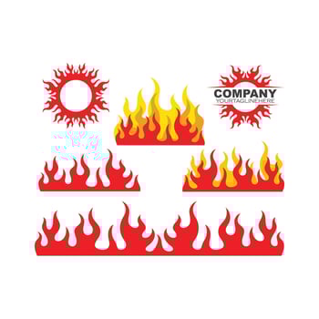 Fire flame Logo icon vector illustration design