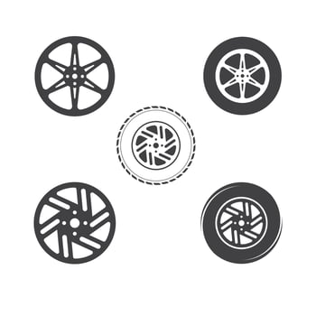tire icon logo illustration vector template