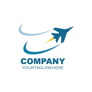 plane logo vector icon illustration design