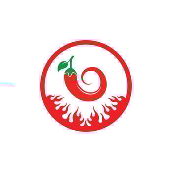 Chili logo icon vector illustration design