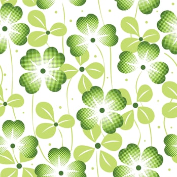 Seamless Pattern of Shamrocks - St. Patrick's Day Vector Design