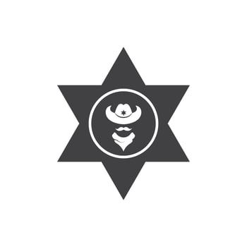 sheriff badge  logo icon illustration vector design