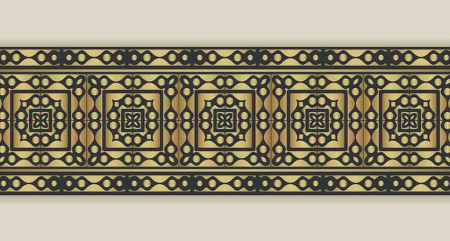 Elegant golden ornamental border template vector