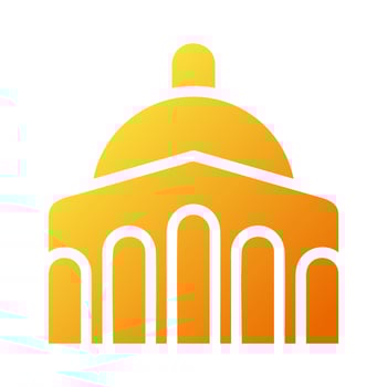 mosque icon solid gradient yellow style ramadan illustration vector element and symbol perfect.