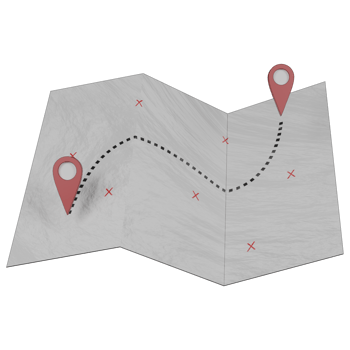 3d map illustration with marker pins png
