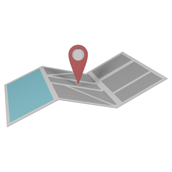 3d map illustration with marker pins png