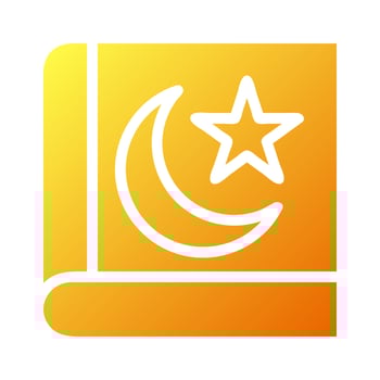 quran icon solid gradient yellow style ramadan illustration vector element and symbol perfect.