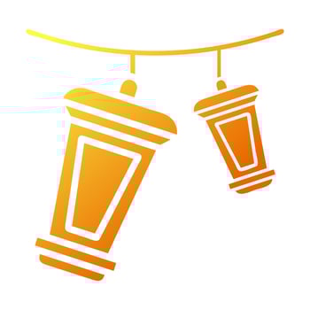 decortaion icon solid gradient yellow style ramadan illustration vector element and symbol perfect.