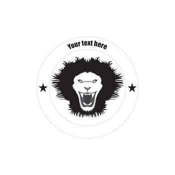 lion head vector, black and white illustration, for logo design ready to convert eps file vector