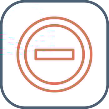 No Entry Vector Icon