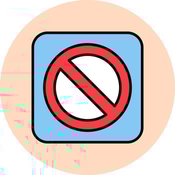Prohibition Vector Icon