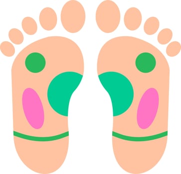 Feet Reflexology Icon vector