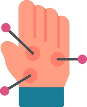 Hand Acupuncture Vector Icon