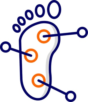 Foot Acupuncture Vector Icon