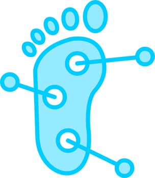 Foot Acupuncture Vector Icon