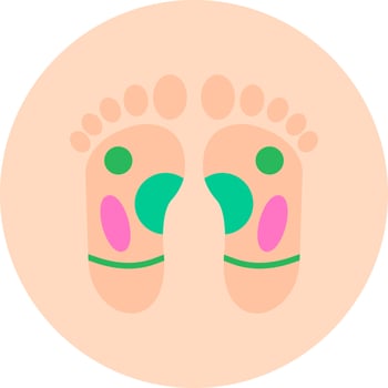 Feet Reflexology Icon vector