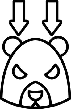 Bear Market Vector Icon