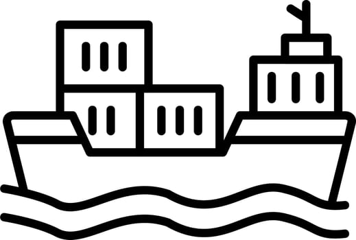 Cargo Ship Vector Icon