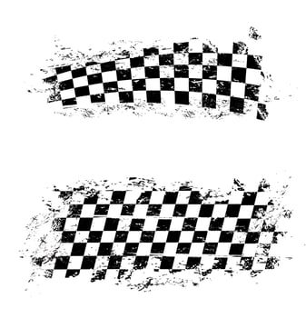 Motorsport race grunge checkered flag background vector
