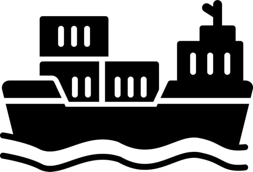 Cargo Ship Vector Icon