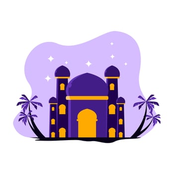 flat mosque illustration good to use for clip art vector