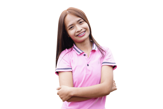 Asian woman smiling happily indoors png