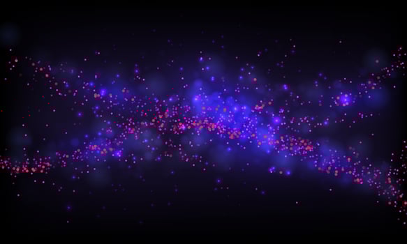 Abstract blue mist element on black background. vector
