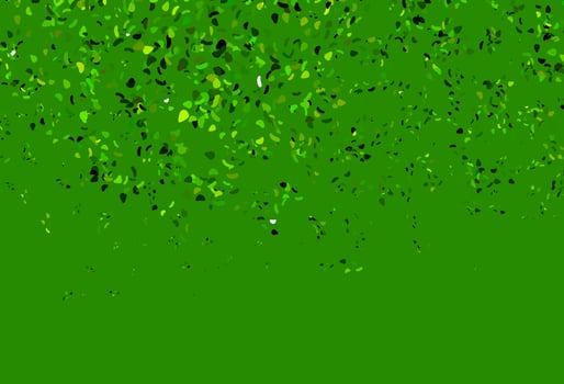Light Green vector pattern with chaotic shapes.