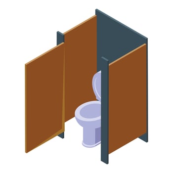 Room toilet icon isometric vector. Public interior vector