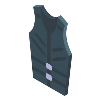 Vest water skiing icon isometric vector. People ski vector