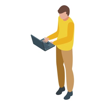 Adult problem icon isometric vector. Fat disease vector