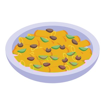 Asian meal icon isometric vector. Family happy vector