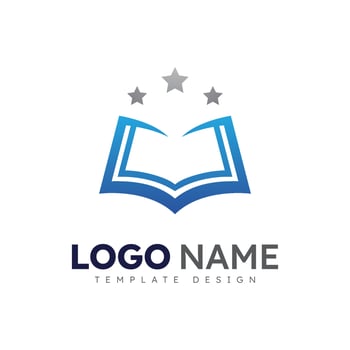 Education logo icon template. open book illustration vector