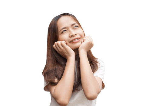 Asian woman tourists smile happily png