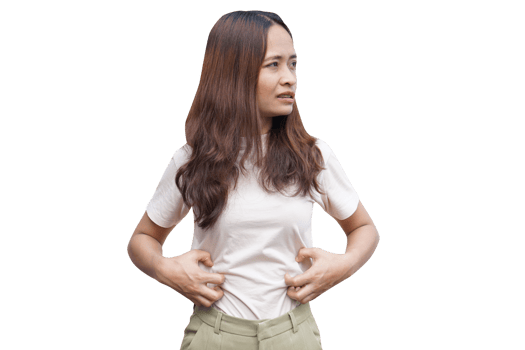Asian woman having an itchy skin png