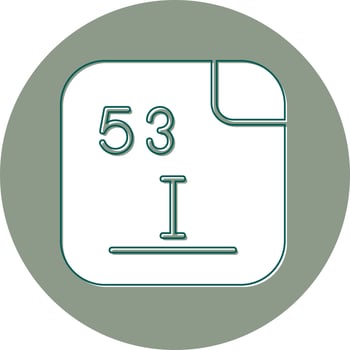 Iodine Vector Icon