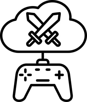 Cloud Gamming Vector Icon