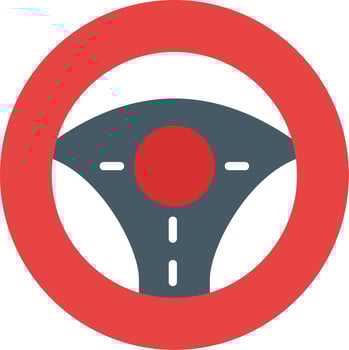 Steering Wheel Vector Icon