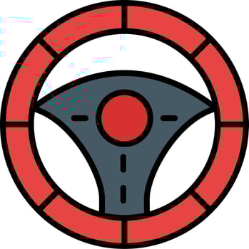 Steering Wheel Vector Icon