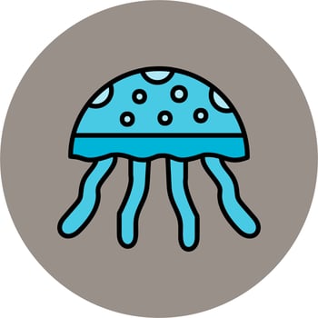 Jellyfish Vector Icon