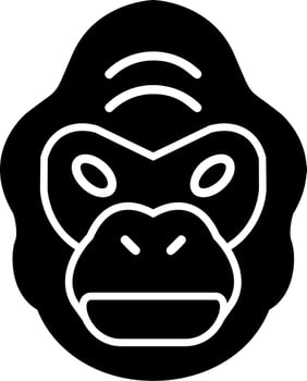 Gorilla Vector Icon