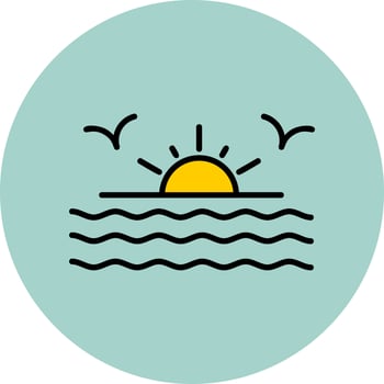 Sunset Vector Icon