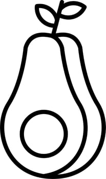 Avocado Vector Icon