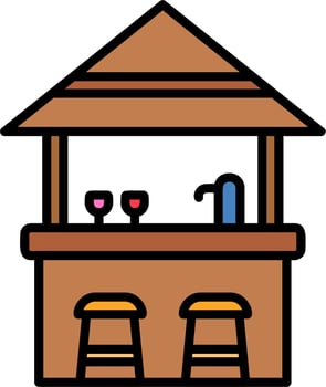 Beach Bar Vector Icon