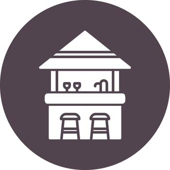 Beach Bar Vector Icon