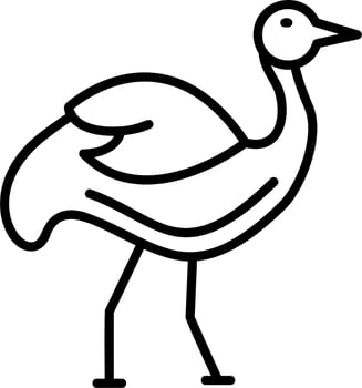 Ostrich Vector Icon