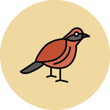 Crossbill Vector Icon